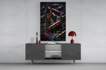 Lipstick and Bullets Red Kiss Glass Wall Art