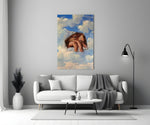 Torn Sky Eye and Hand Surreal Glass Wall Art