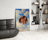 Torn Sky Eye and Hand Surreal Glass Wall Art