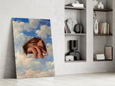 Torn Sky Eye and Hand Surreal Glass Wall Art