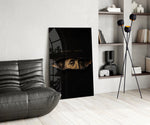 Money Talks Torn Dollar Bill Eyes Glass Wall Art