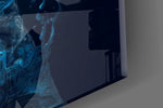 Liquid Water Hand Ornate Compass Glass Wall Art