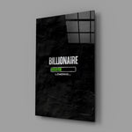 Billionaire Loading Green Bar Glass Wall Art