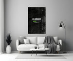 Billionaire Loading Green Bar Glass Wall Art