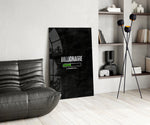 Billionaire Loading Green Bar Glass Wall Art