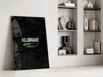 Billionaire Loading Green Bar Glass Wall Art