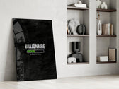 Billionaire Loading Green Bar Glass Wall Art