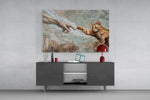 Creation of Cat Ginger Kitten Paw Glass Wall Art