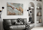 Creation of Cat Ginger Kitten Paw Glass Wall Art