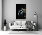 Serpent Coiled Firing Pistol Dark Glass Wall Art