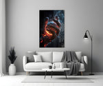 Molten Ember Hand Cradling Planet Glass Wall Art