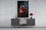 Molten Ember Hand Cradling Planet Glass Wall Art