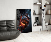 Molten Ember Hand Cradling Planet Glass Wall Art