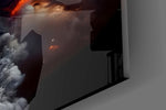 Smoke Cloud Hand Reaching for Earth Glass Wall Art