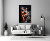 Smoke Cloud Hand Reaching for Earth Glass Wall Art