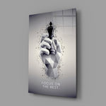 Focus on the Best Chess King Glass Wall Art
