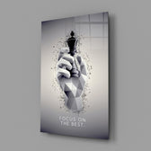 Focus on the Best Chess King Glass Wall Art