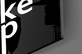 Wake Up Dreams Black and White Glass Wall Art