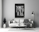 Make Things Happen Bold Typography Glass Wall Art