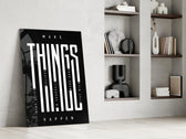 Make Things Happen Bold Typography Glass Wall Art