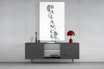 Balance I Think I Feel Brain Heart Glass Wall Art