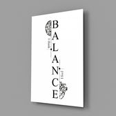 Balance I Think I Feel Brain Heart Glass Wall Art