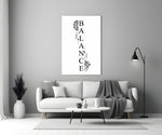 Balance I Think I Feel Brain Heart Glass Wall Art