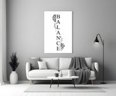 Balance I Think I Feel Brain Heart Glass Wall Art