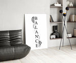 Balance I Think I Feel Brain Heart Glass Wall Art