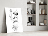 Balance Brain Heart Tree and Divers Glass Wall Art
