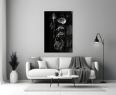 Balance Brain and Heart Line Art Glass Wall Art