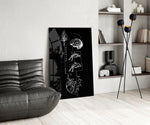 Balance Brain and Heart Line Art Glass Wall Art