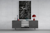 Every Fall a Chance to Rise Winged Angel Glass Wall Art
