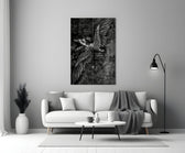 Every Fall a Chance to Rise Winged Angel Glass Wall Art