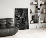 Every Fall a Chance to Rise Winged Angel Glass Wall Art
