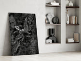 Every Fall a Chance to Rise Winged Angel Glass Wall Art