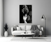 Memento Mori Vivere Reaching Hands Glass Wall Art