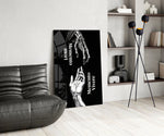 Memento Mori Vivere Reaching Hands Glass Wall Art