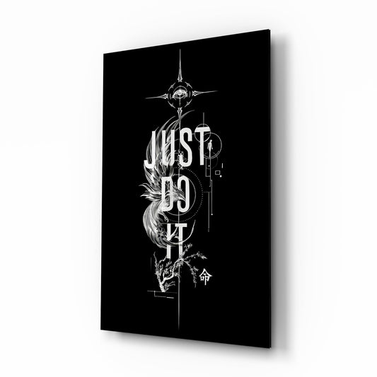 Phoenix Bold Motivational Typography Glass Wall Art