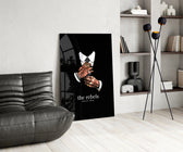 The Rebels Never Obey Tattooed Hands Glass Wall Art