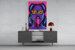 Explicit Pink Pop Art Woman Glass Wall Art