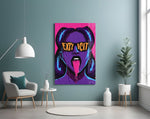 Explicit Pink Pop Art Woman Glass Wall Art