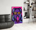 Explicit Pink Pop Art Woman Glass Wall Art