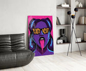 Explicit Pink Pop Art Woman Glass Wall Art