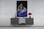 Silver Line Creator of the Galaxy Glass Wall Art