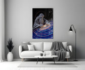 Silver Line Creator of the Galaxy Glass Wall Art