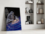 Silver Line Creator of the Galaxy Glass Wall Art