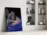 Silver Line Creator of the Galaxy Glass Wall Art