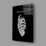 Vitamin Cash Skeleton Hand Money Glass Wall Art