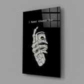 Vitamin Cash Skeleton Hand Money Glass Wall Art